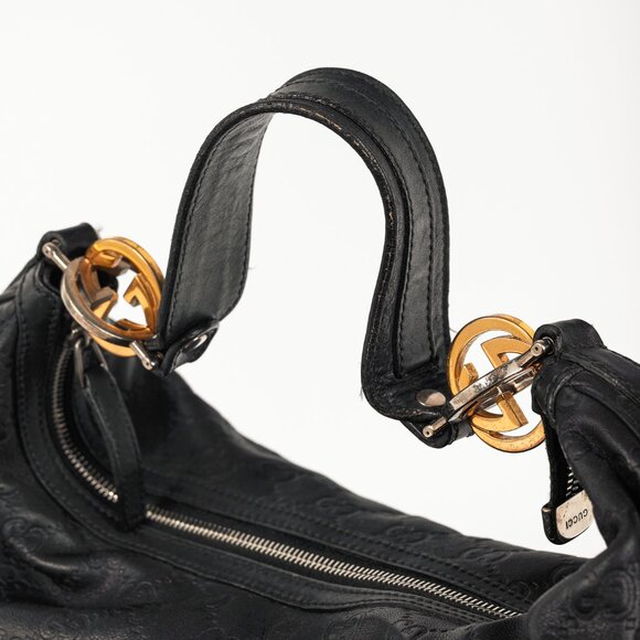 Gucci GG Twins Black Guccissima Leather Large Hobo - Picture 6 of 12